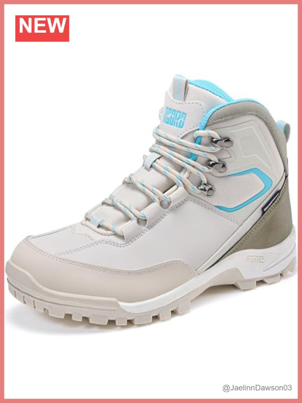 Women's Waterproof Hiking Boots Ankle Support Slip-Resistant Lace-Up Outdoor